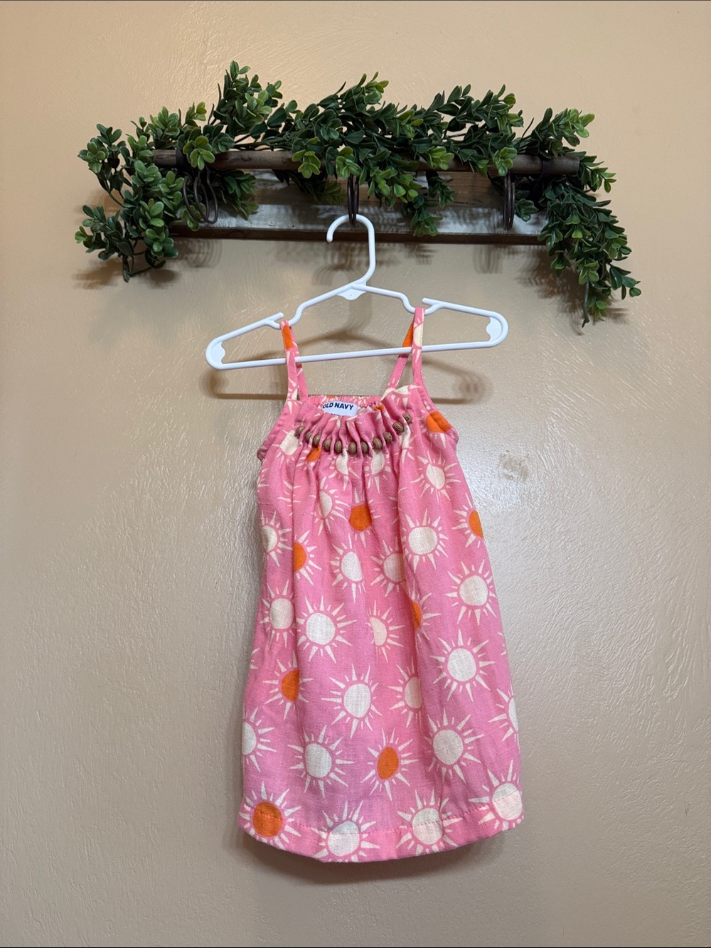 Old Navy Pink Sun Print Sundress